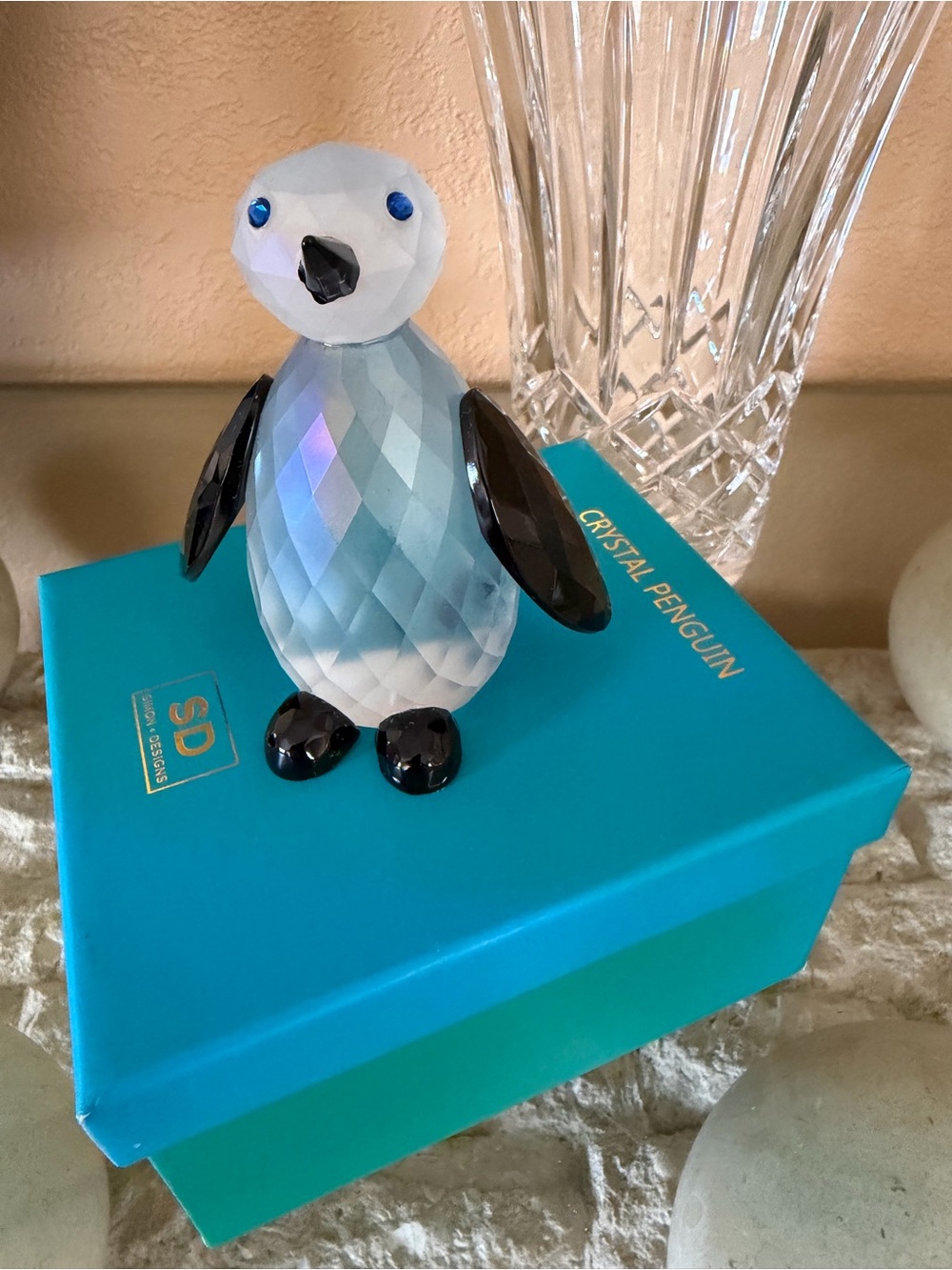 Simon Designs Crystal Penguin Figurine  - Home Accents